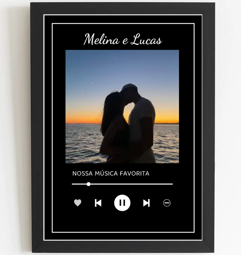 Quadro Spotify Preto