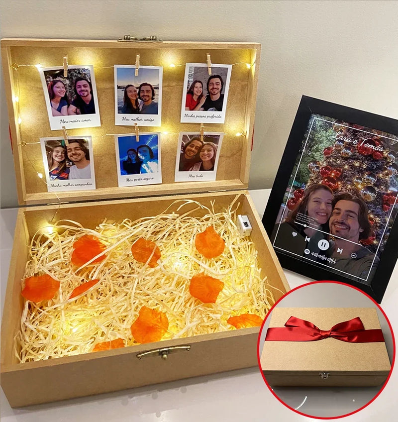 Box Love Polaroid Simples + Quadro