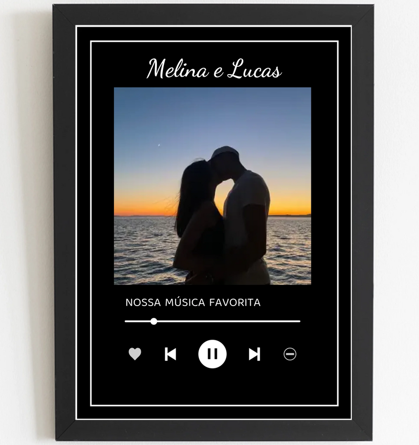 Quadro Spotify Preto