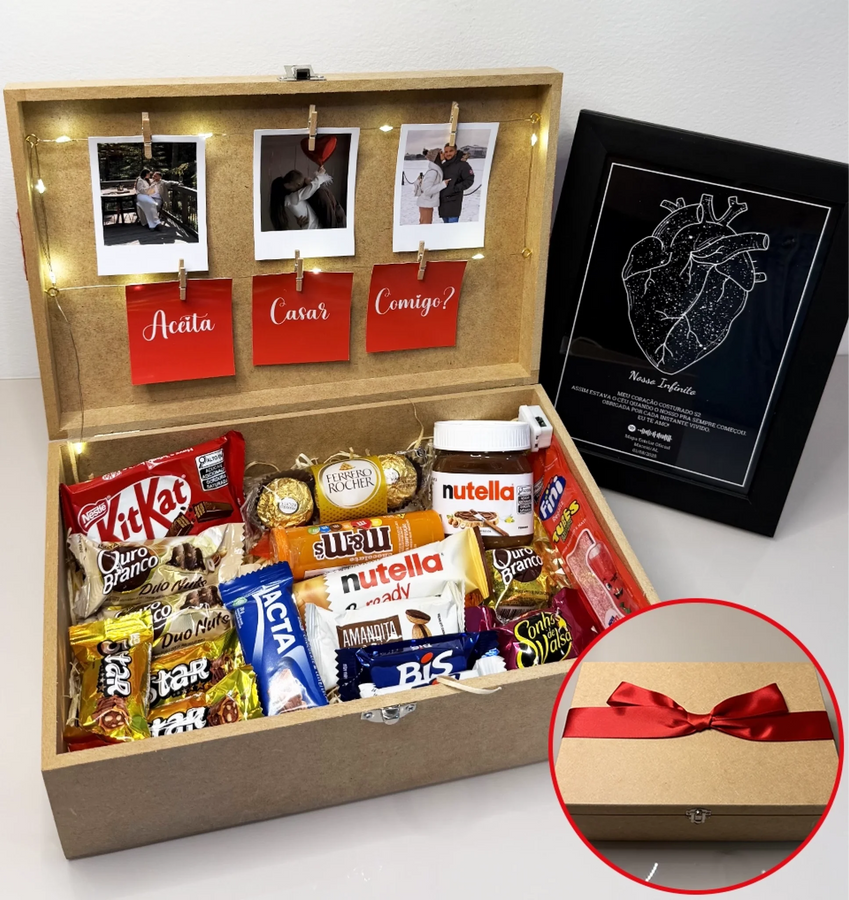 Cesta Premium (Pedido de Casamento) + Quadro Grátis